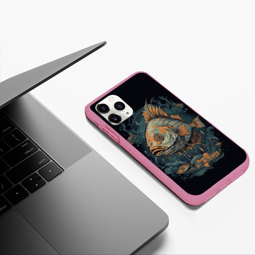 Чехол для iPhone 11 Pro Max матовый с принтом Золотой карп, фото #5