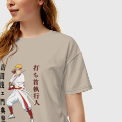 Женская футболка хлопок Oversize Yamada Asaemon Tenza - фото 2