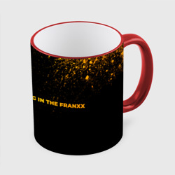 Darling in the Franxx - gold gradient: надпись и символ – Кружка с полной запечаткой с принтом купить