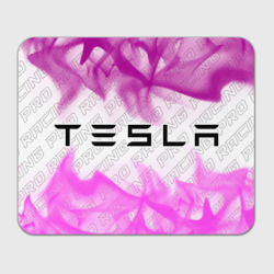 Прямоугольный коврик для мышки Tesla pro racing: надпись и символ