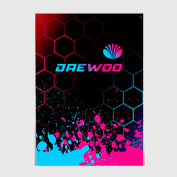 Постер Daewoo - neon gradient: символ сверху