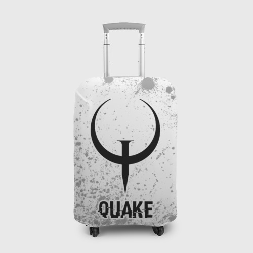 Чехол для чемодана 3D Quake glitch на светлом фоне, цвет 3D печать