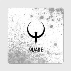 Магнит виниловый Квадрат Quake glitch на светлом фоне