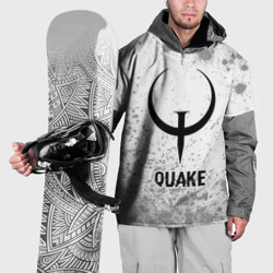 Накидка на куртку 3D Quake glitch на светлом фоне