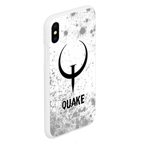 Чехол для iPhone XS Max матовый Quake glitch на светлом фоне - фото 3