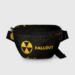 Поясная сумка 3D Fallout - gold gradient: надпись и символ