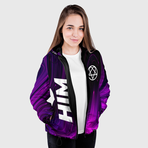 Женская куртка 3D HIM violet plasma, цвет черный - фото 4