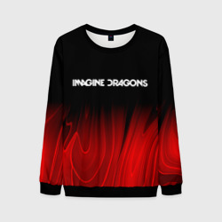 Мужской свитшот 3D Imagine Dragons red plasma