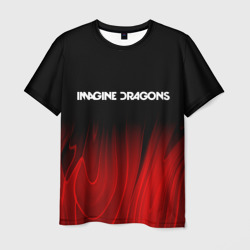 Мужская футболка 3D Imagine Dragons red plasma