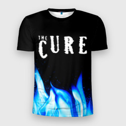 Мужская футболка 3D Slim The Cure blue fire