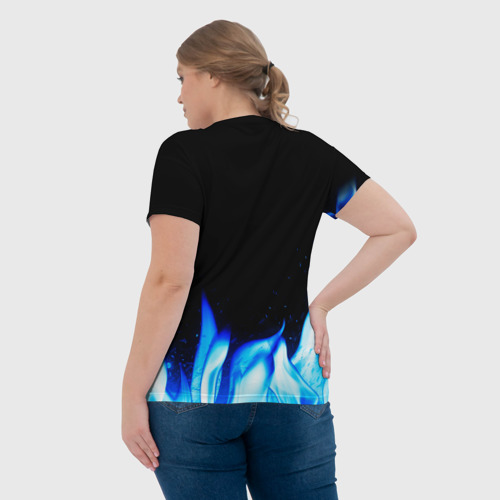 Женская футболка 3D The Cure blue fire, цвет 3D печать - фото 7