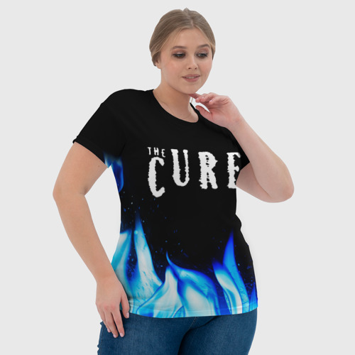 Женская футболка 3D The Cure blue fire, цвет 3D печать - фото 6