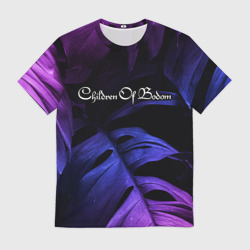 Мужская футболка 3D Children of Bodom neon monstera