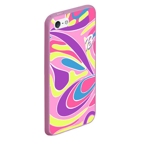 Чехол для iPhone 5/5S матовый Barbie Totally Hair - ретро костюм, цвет розовый - фото 3