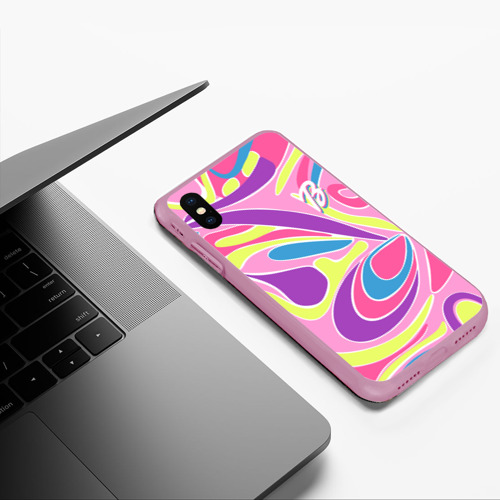 Чехол для iPhone XS Max матовый Barbie Totally Hair - ретро костюм, цвет розовый - фото 5