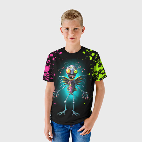 Детская футболка 3D Инопланетный чудик, цвет 3D печать - фото 3