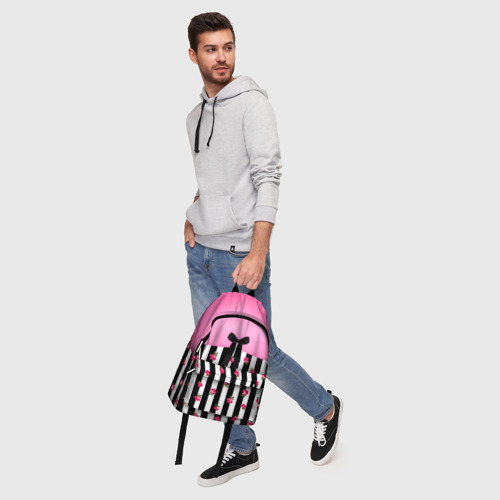 Рюкзак 3D Костюм Барби: полоска с розами - фото 6