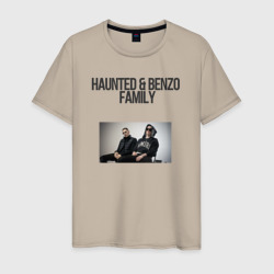 Haunted & benzo – Мужская футболка хлопок с принтом купить со скидкой в -20%