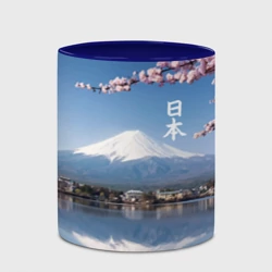Кружка с полной запечаткой Цветущая сакура на фоне Фудзиямы - Япония - фото 2