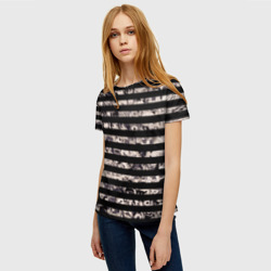 Женская футболка 3D В полоску с ахегао - фото 2