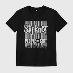 Мужская футболка хлопок Slipknot bar code
