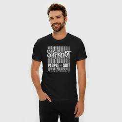 Мужская футболка хлопок Slim Slipknot bar code - фото 2