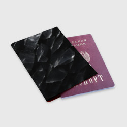 Обложка для паспорта матовая кожа Чёрный лёд - фото 2