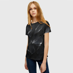 Женская футболка 3D Чёрный лёд - фото 2