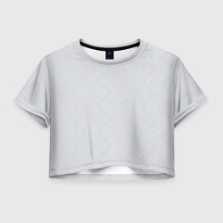 Женская футболка Crop-top 3D Волны светло-серый