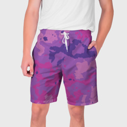 Мужские шорты 3D Фиолетовый камуфляж