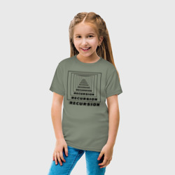 Детская футболка хлопок Прямоугольная рекурсия с надписью - фото 2