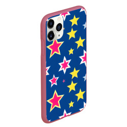 Чехол для iPhone 11 Pro Max матовый Звёзды разных цветов - фото 2