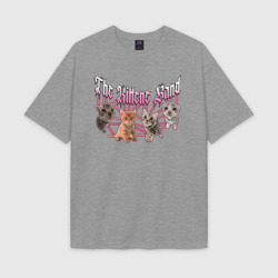 Женская футболка Oversize хлопок texturе The Kittens Band