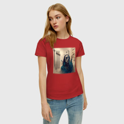 Женская футболка хлопок Фантазия в стиле Сальвадора Дали - нейросеть - фото 2