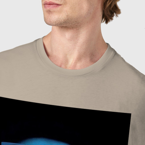 Мужская футболка хлопок Взгляд в пустоту, цвет миндальный - фото 6