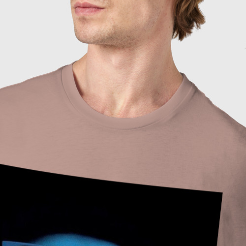 Мужская футболка хлопок с принтом Взгляд в пустоту, фото #4