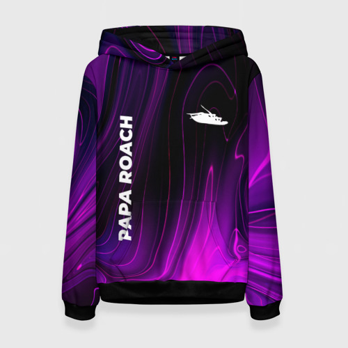 Женская толстовка 3D Papa Roach violet plasma, цвет 3D печать