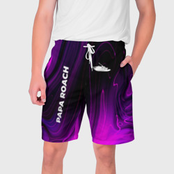 Мужские шорты 3D Papa Roach violet plasma