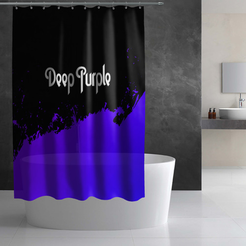 Штора 3D для ванной Deep Purple purple grunge - фото 2