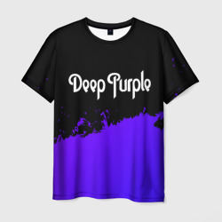 Мужская футболка 3D Deep Purple purple grunge