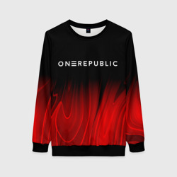 Женский свитшот 3D OneRepublic red plasma