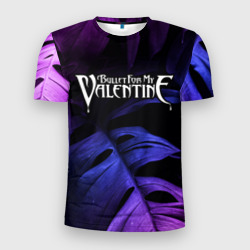 Мужская футболка 3D Slim Bullet For My Valentine neon monstera