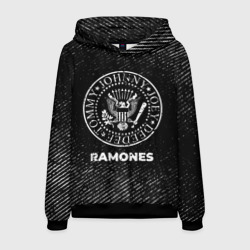 Мужская толстовка 3D Ramones с потертостями на темном фоне