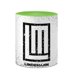 Кружка с полной запечаткой Lindemann с потертостями на светлом фоне - фото 2