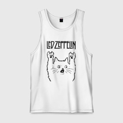 Мужская майка хлопок Led Zeppelin - rock cat