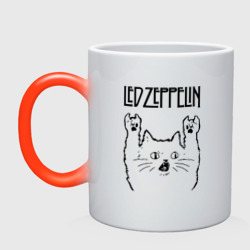 Кружка хамелеон Led Zeppelin - rock cat