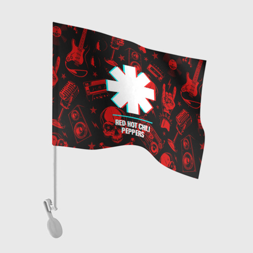 Флаг для автомобиля Red Hot Chili Peppers rock glitch