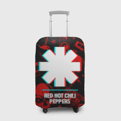 Чехол для чемодана 3D Red Hot Chili Peppers rock glitch