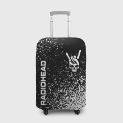 Чехол для чемодана 3D Radiohead и рок символ на темном фоне