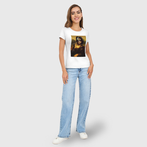 Женская футболка хлопок Slim Мона Марла, цвет белый - фото 5